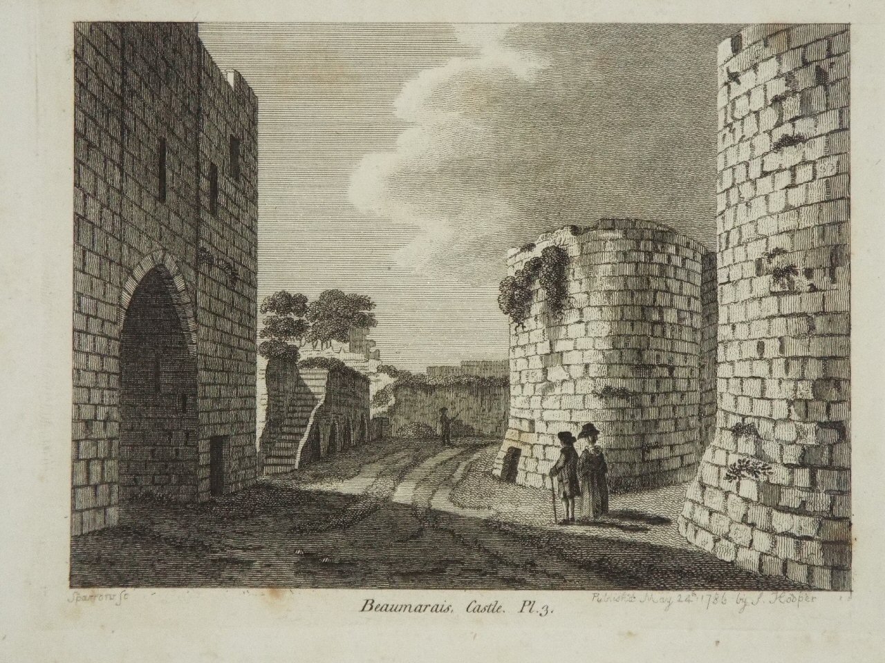 Print - Beaumaris, Castle. Pl.3. - 